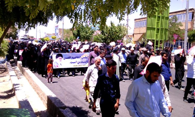 راهپیمایی روز قدس شهرستان خوشاب سلطان آباد