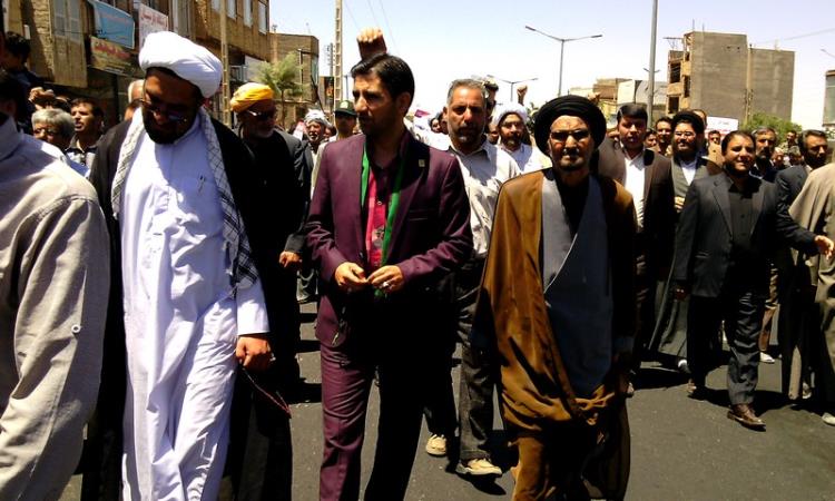 راهپیمایی روز قدس شهرستان خوشاب سلطان آباد