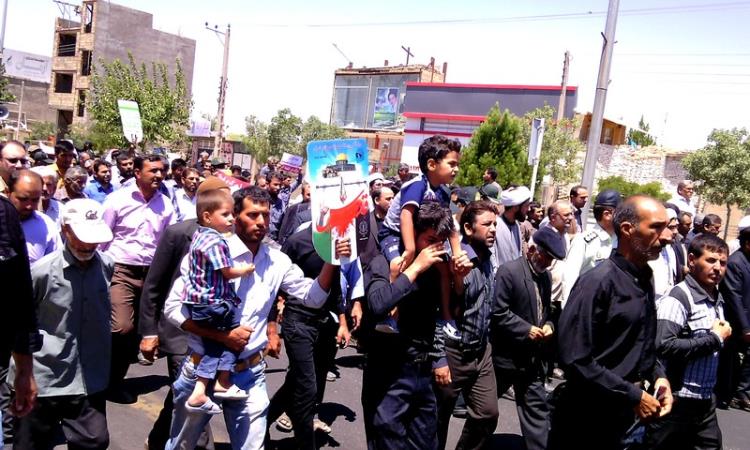راهپیمایی روز قدس شهرستان خوشاب سلطان آباد