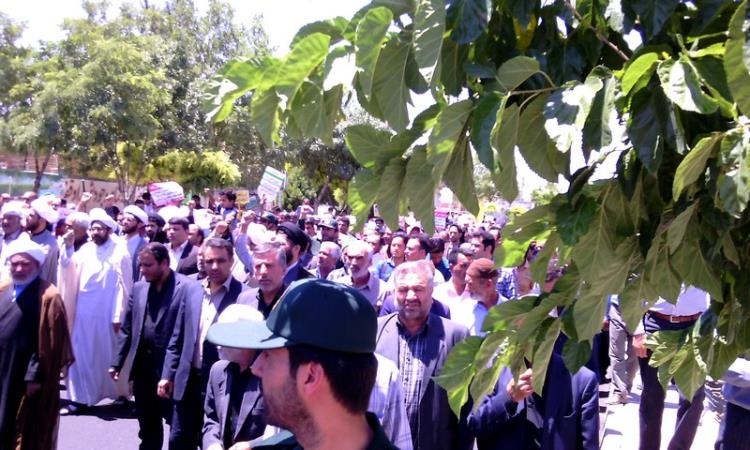راهپیمایی روز قدس شهرستان خوشاب سلطان آباد