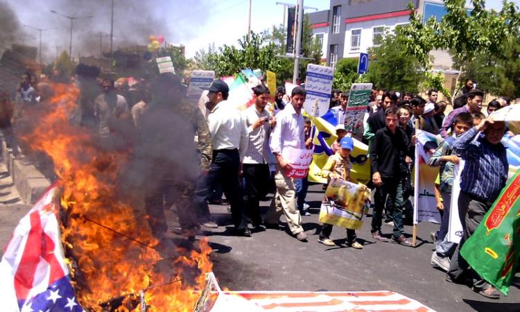 راهپیمایی روز قدس شهرستان خوشاب سلطان آباد