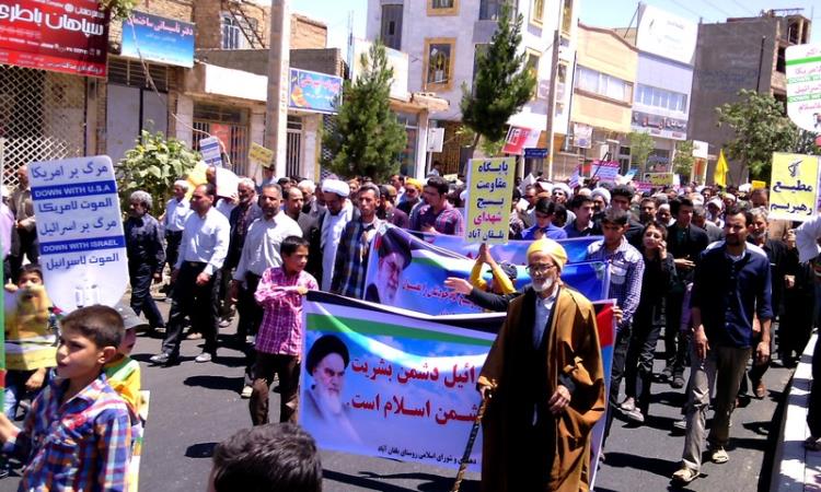 راهپیمایی روز قدس شهرستان خوشاب سلطان آباد
