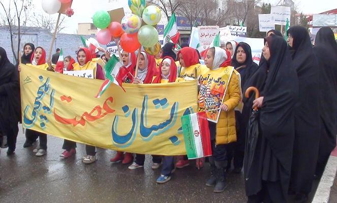 گزارش تصویری راهپیمایی ۲۲ بهمن در ایلخچی + عکس